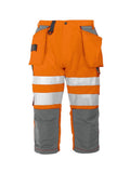 Projob Herren 3/4 Arbeitshosen Piratenhosen in Warnschutzfarbe EN ISO 20471 Klasse 2 - WERBE-WELT.SHOP