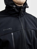 Sportliche Softshell Jacke mit Kapuze für Herren - Craft Explore Soft Shell JKT - WERBE-WELT.SHOP