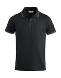 Clique Unisex Poloshirt mit modischen Kontraststreifen 'Amarillo' - WERBE-WELT.SHOP