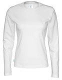 Cottover Damen Langarm T-Shirt Mit Geripptem Kragen