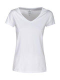 Modernes T-Shirt mit V-Neck  für Damen - WERBE-WELT.SHOP